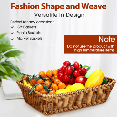 Eccliy easy-clean wicker baskets rinse and air dry quickly.