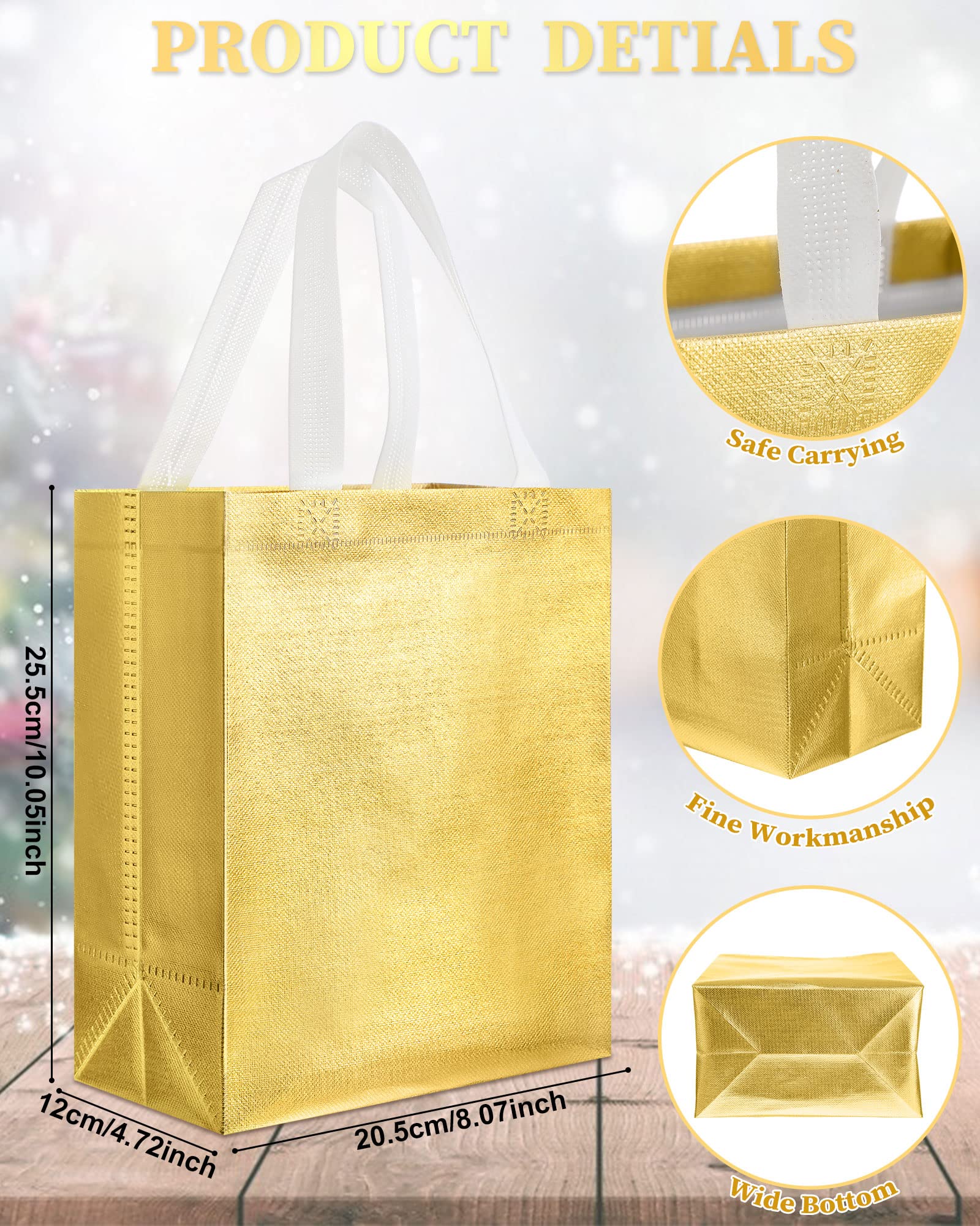 Eccliy medium gold bags add elegant touch to gifts