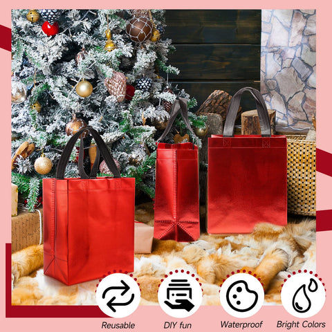 Eccliy glossy red gift bags with handles add a premium touch for events.