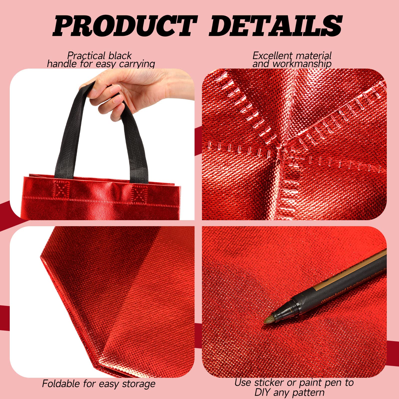 Eccliy laser surface design bags shimmer, ideal for festive packaging.