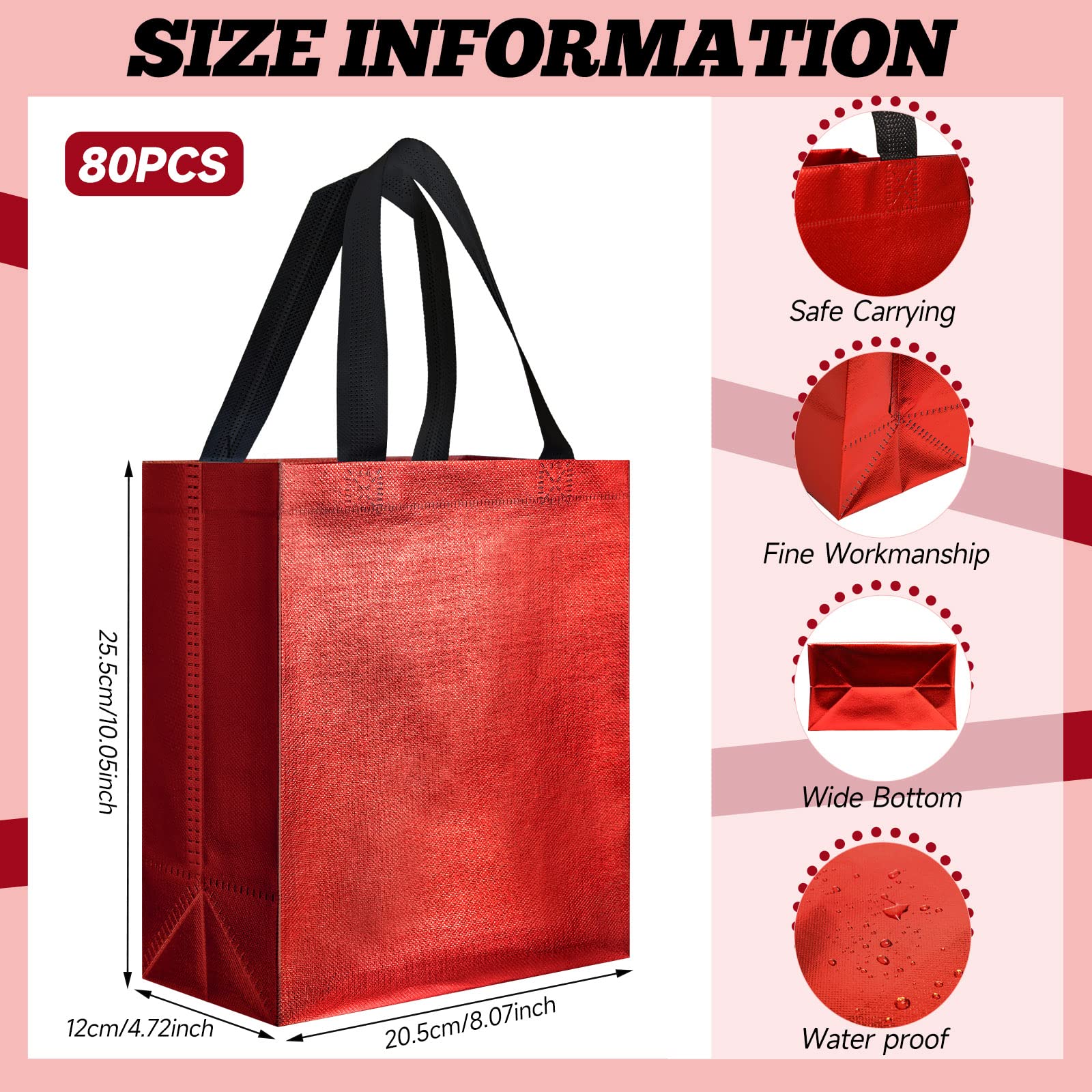 Eccliy nonwoven fabric bags with aluminum film offer durability and water resistance.