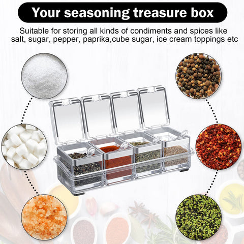 Eccliy sugar and salt storage jars, durable and food-safe
