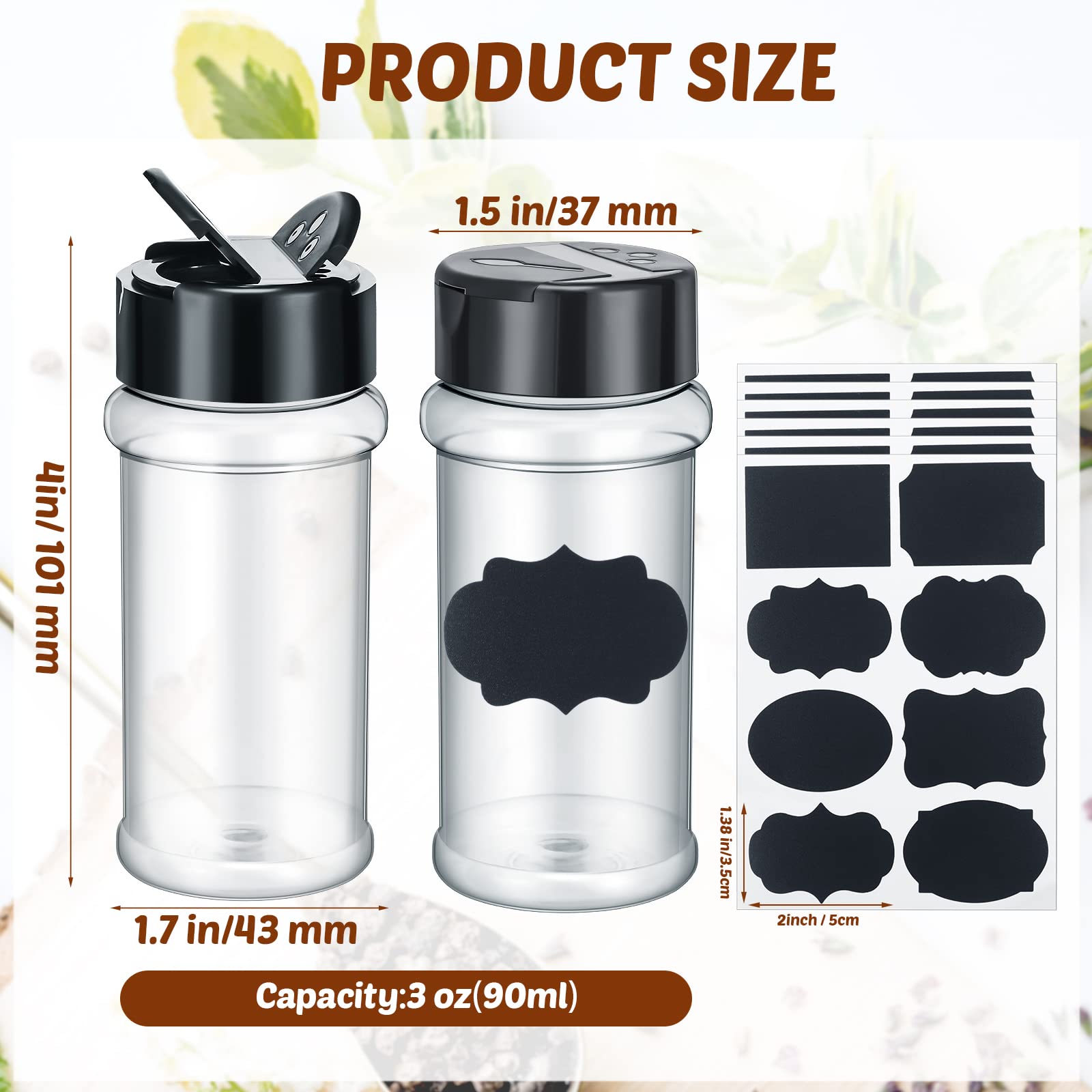 Eccliy jars with waterproof lids for mess-free dispensing and storage.
