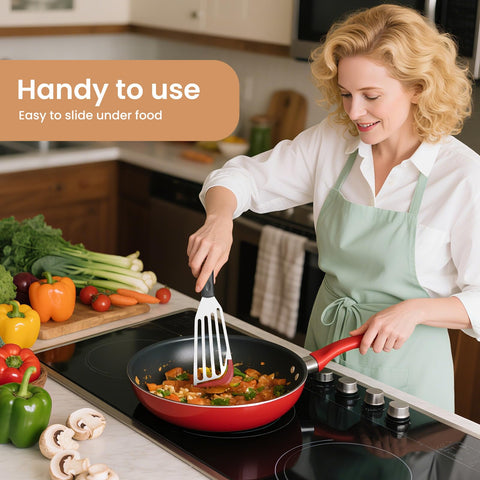 Ecerangus large fish flipper spatula ideal for fish, steaks, and patties.