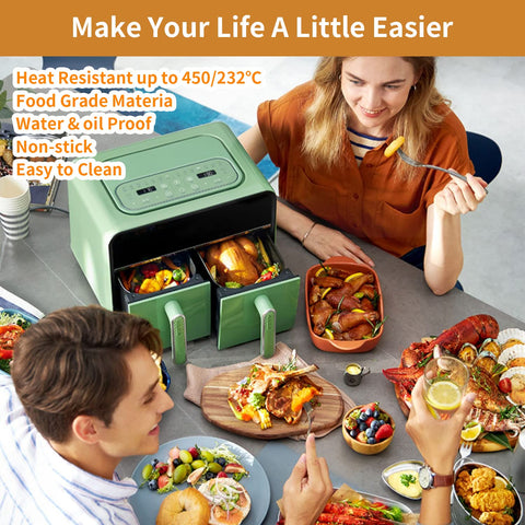 Ecfvtp Ninja air fryer liners disposable, bowl-shaped design