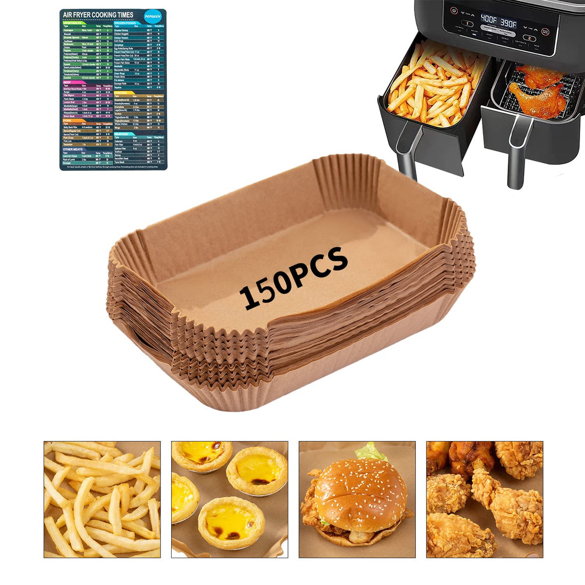 Ecfvtp Ninja air fryer liners in bowl shape for easy cleanup