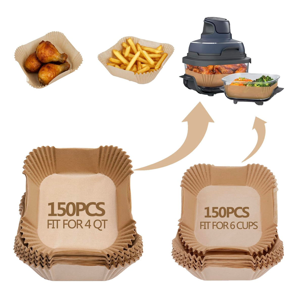 Ecfvtp Ninja Crispi liners packaged for convenient replacement
