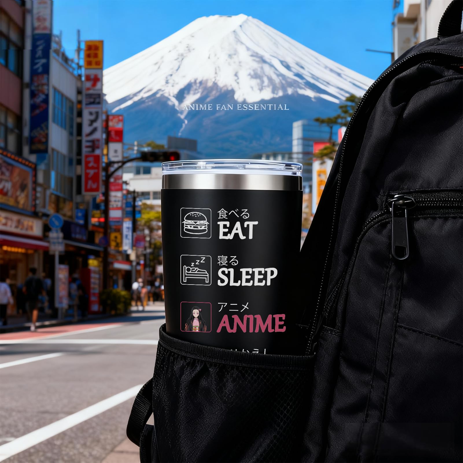 EchoMaven 20oz anime tumbler leak-proof-lid, mess-free sipping
