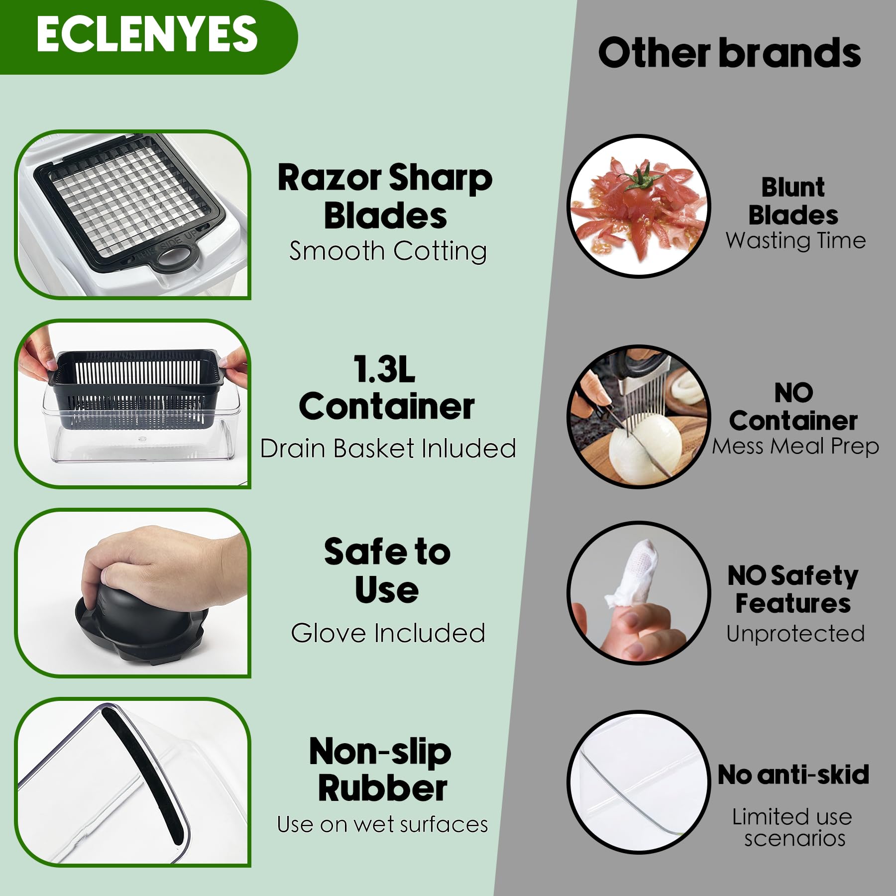 ECLENYES full set ready for compact storage and space-saving kitchen organization.