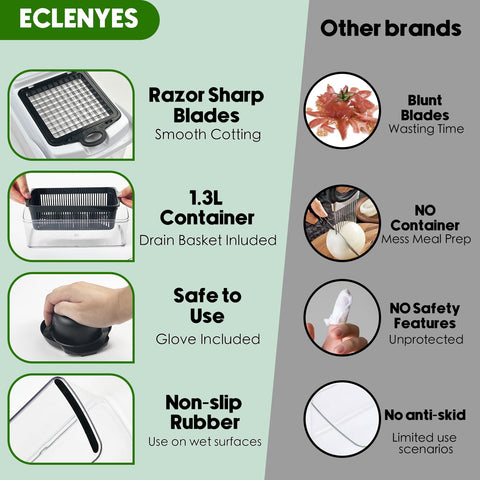 ECLENYES full set ready for compact storage and space-saving kitchen organization.