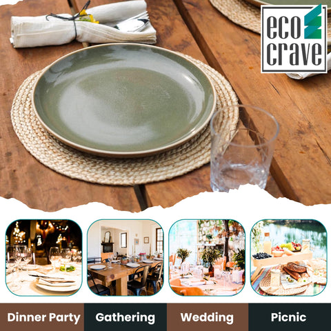 Easy-clean feature shown with damp cloth for Eco Crave placemats