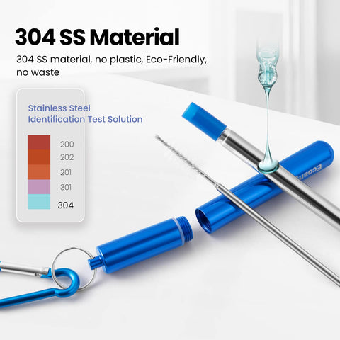 Ecoangel Cruise Straws extended length shows adjustable size for different cups.