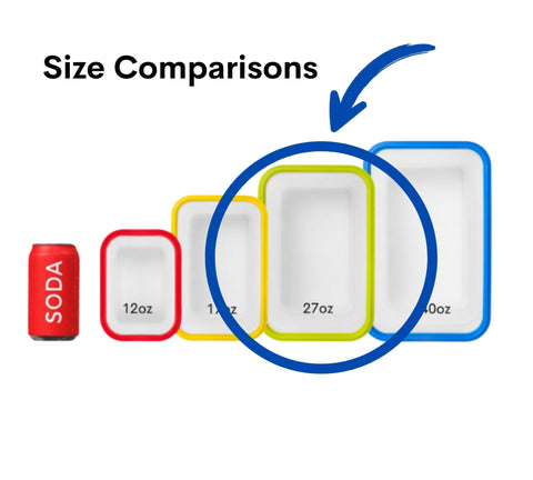 ECOBERI four 27oz containers set offers versatile portions and storage options.