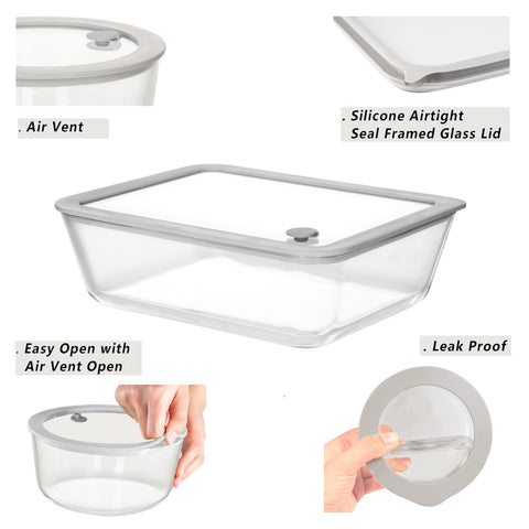 EcoEvo rectangular 48oz container with leak-proof lid ideal for leftovers