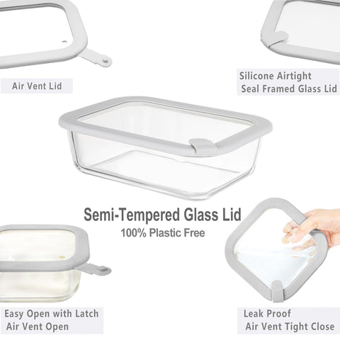 EcoEvo 17oz square container with lid, airtight leftovers protection.