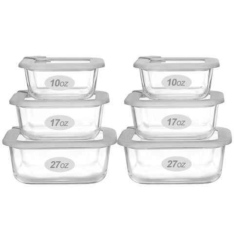 EcoEvo glass square 27oz with silicone lid for meal prep and freshness.