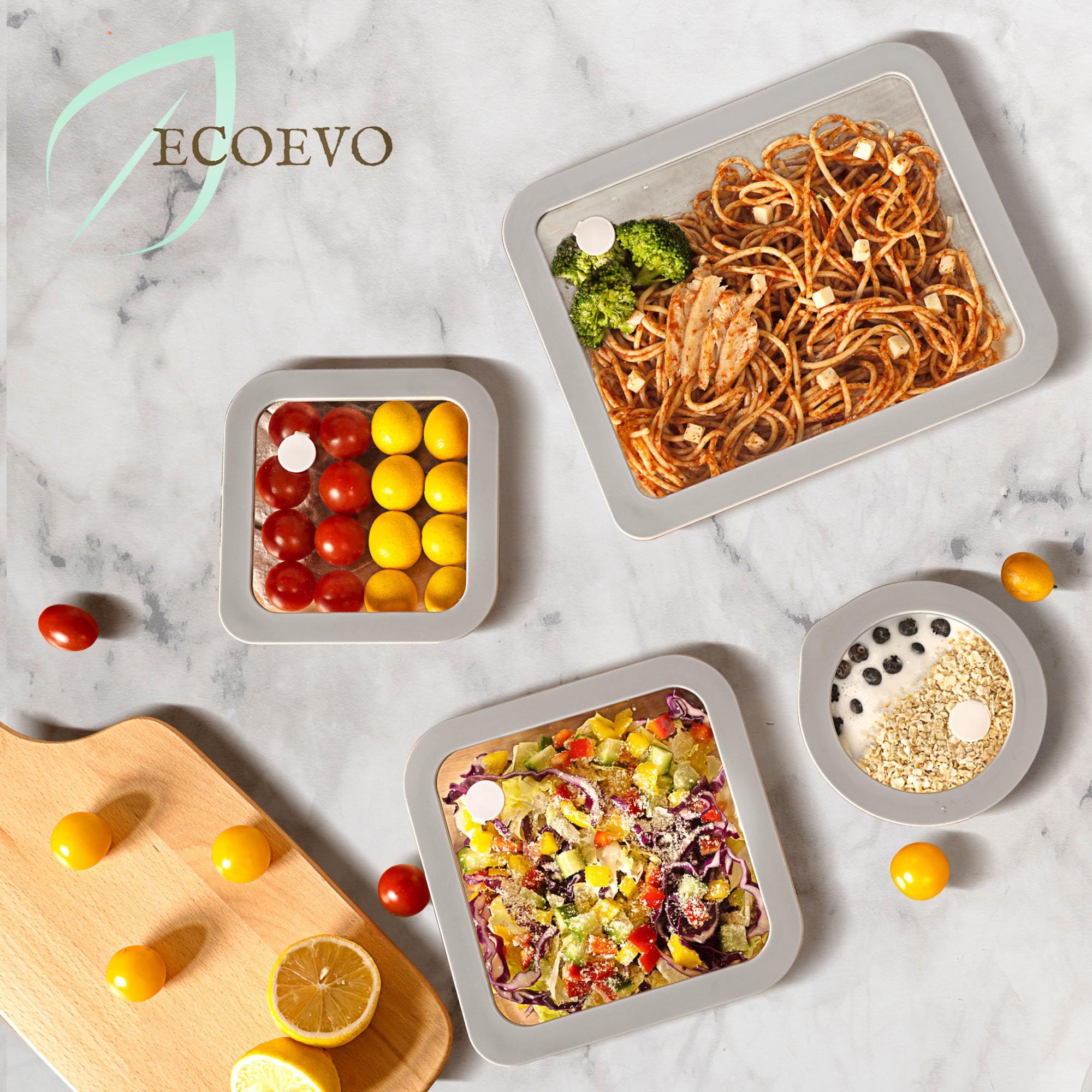 EcoEvo leak-proof silicone seal prevents spills during transport.