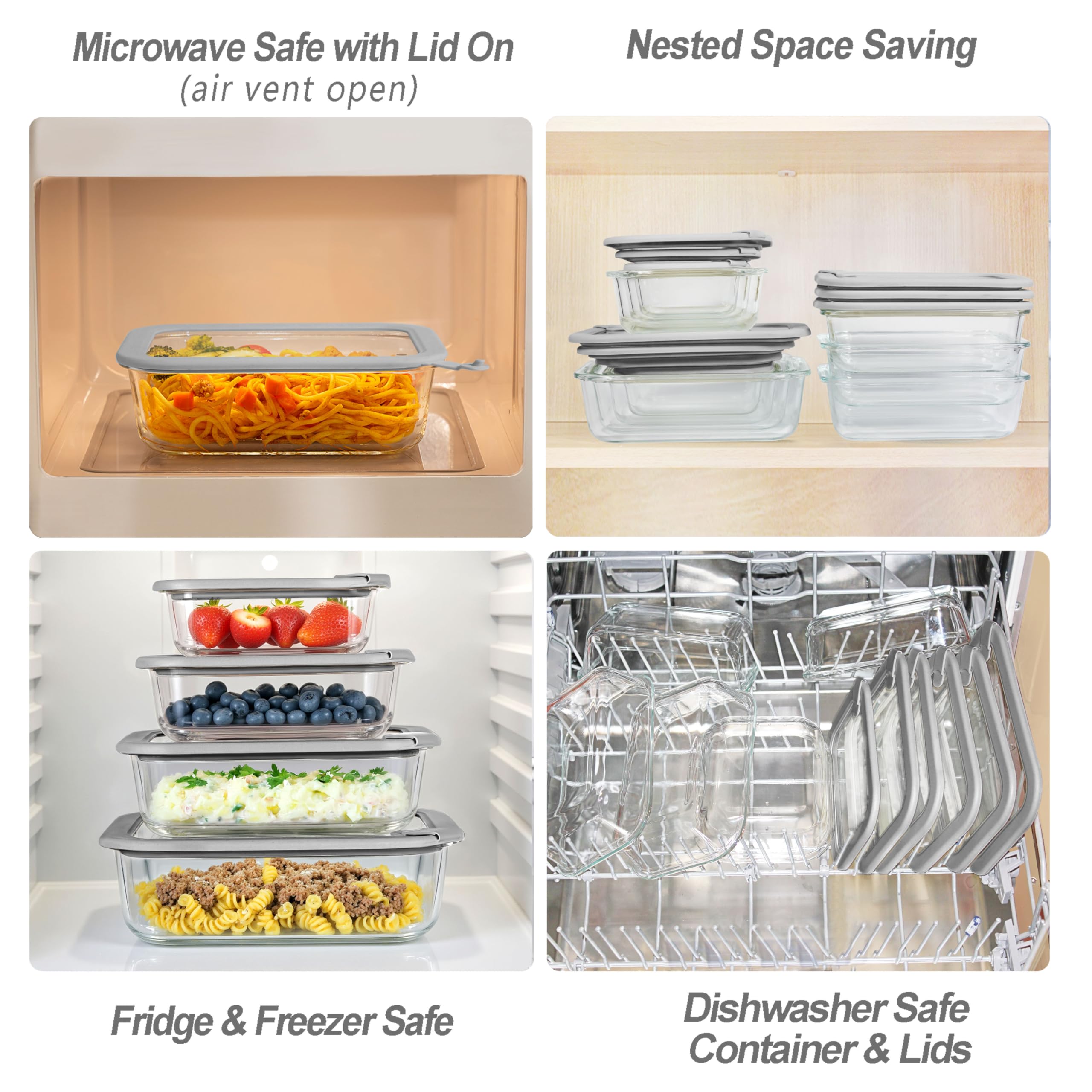 EcoEvo silicone-frame glass lid close-up showing plastic-free design and safety.