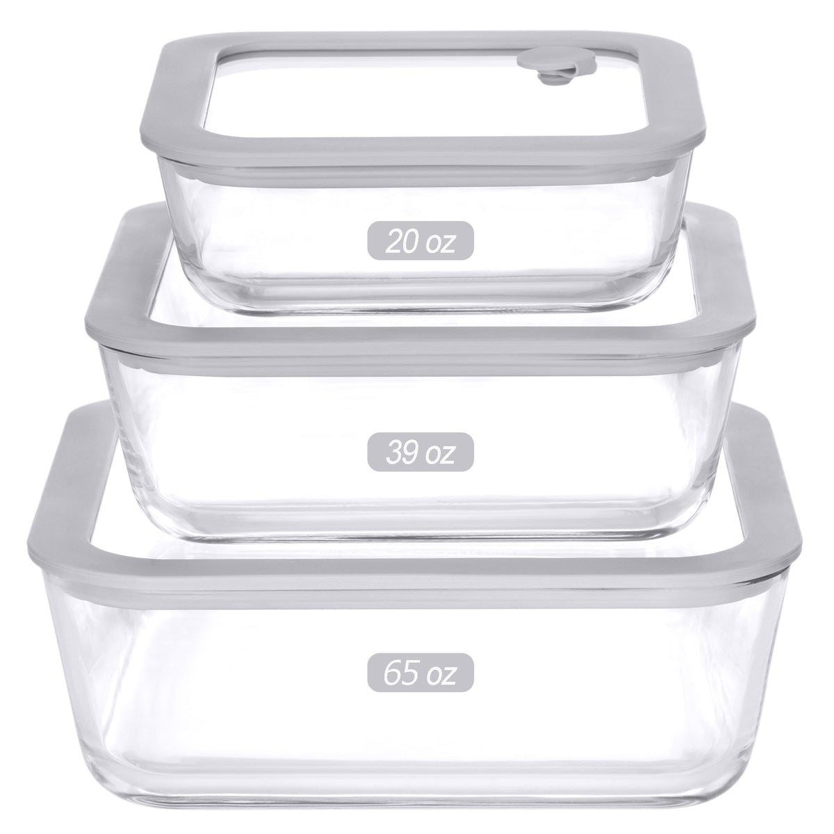 EcoEvo square 65oz container with silicone-framed lid keeps leftovers fresh and easy to stack