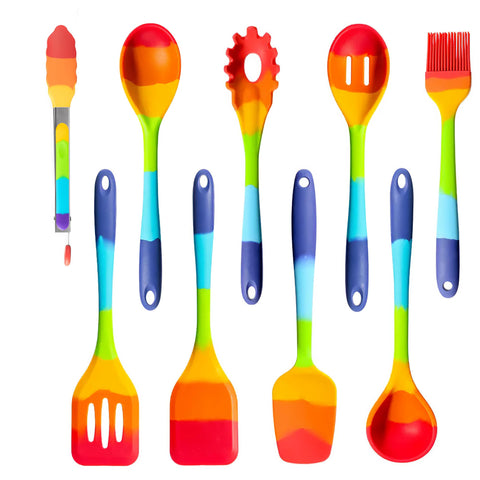 EcoGadgetz rainbow spatula set pancake spatula protecting nonstick pans while cooking