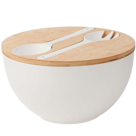 ECOHAGOU large salad bowl with lid for family meals and gatherings.