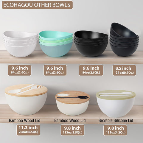 ECOHAGOU jumbo salad bowl in party setting for large gatherings.