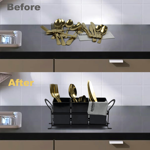ECOIOU bathroom organizer for toothbrushes and towels delivers versatility.
