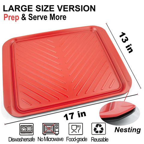 ECOIOU black serving tray for cooked foods, catches juices
