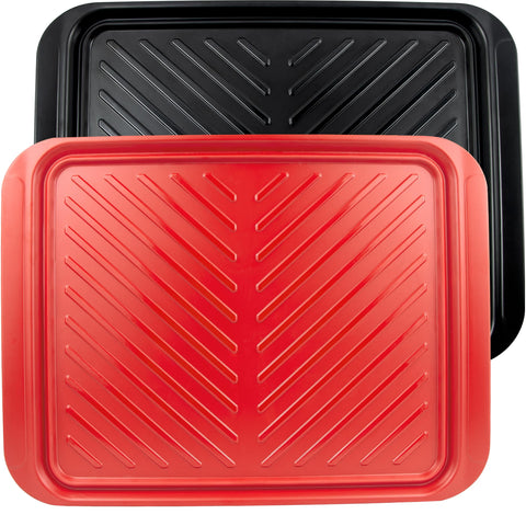 ECOIOU red prep tray for raw meat, easy transport to grill