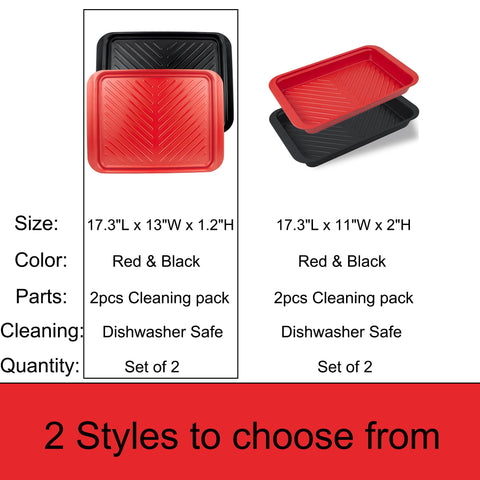 ECOIOU large 17x13 inch trays ideal for grilling parties