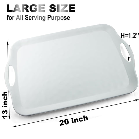 ECOIOU melamine tray 20x13 inches for sturdy, easy serving.