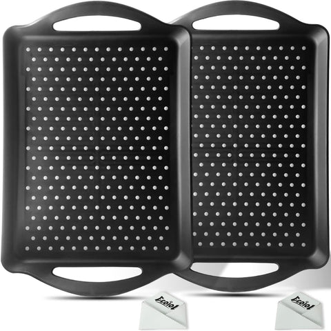 ECOIOU non-slip tray with handles in black, ideal for serving breakfast in bed.