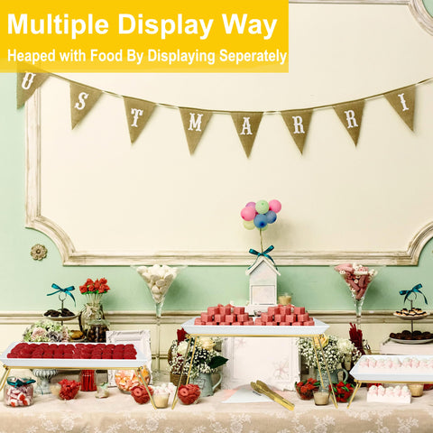 ECOIOU sturdy centerpiece display elevates food presentation at any event.