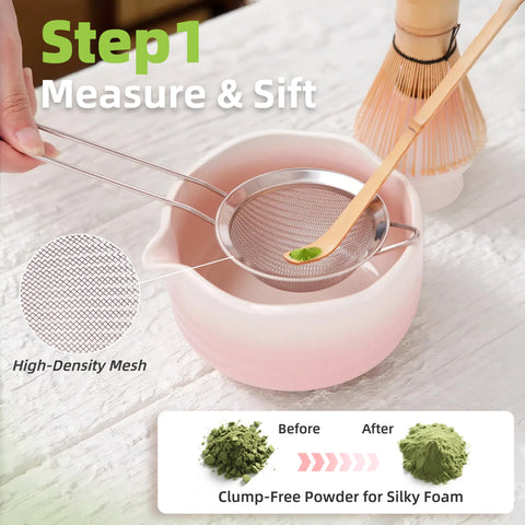 ECOLEMON bamboo chashaku spoon for precise portioning of matcha powder.