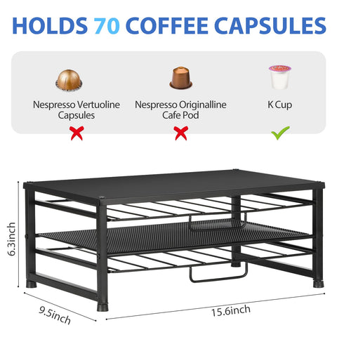 ECOLOVI K Cup Holder with two sliding drawers for quick flavor access.