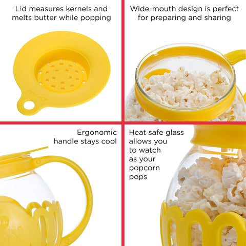 Ecolution Micro-Pop butter melting lid lets topping melt mid-pop