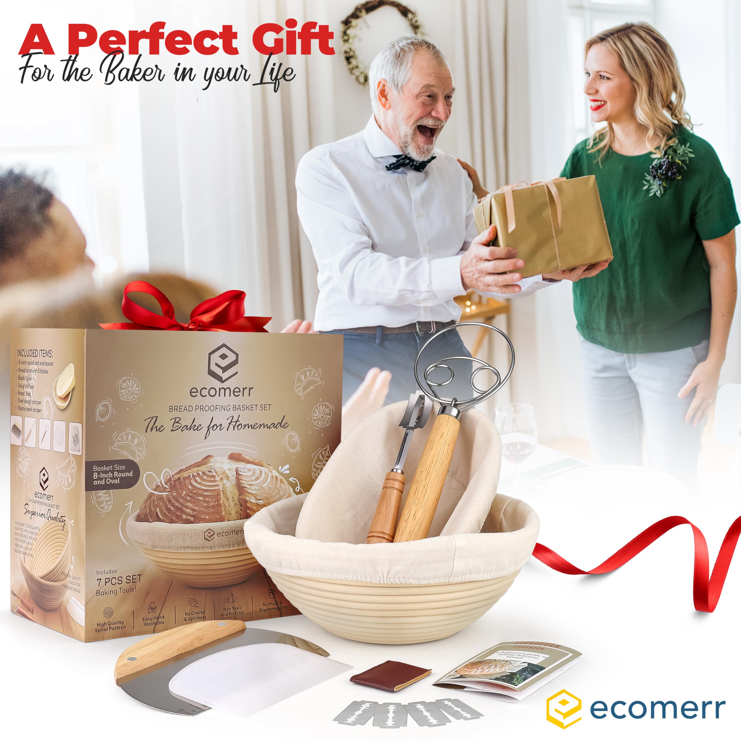 ECOMERR gift-ready bakers set highlighting versatile sourdough tools