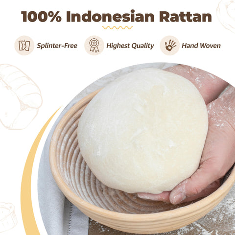 ECOMERR linen liner cloth to simplify cleaning and loaf release