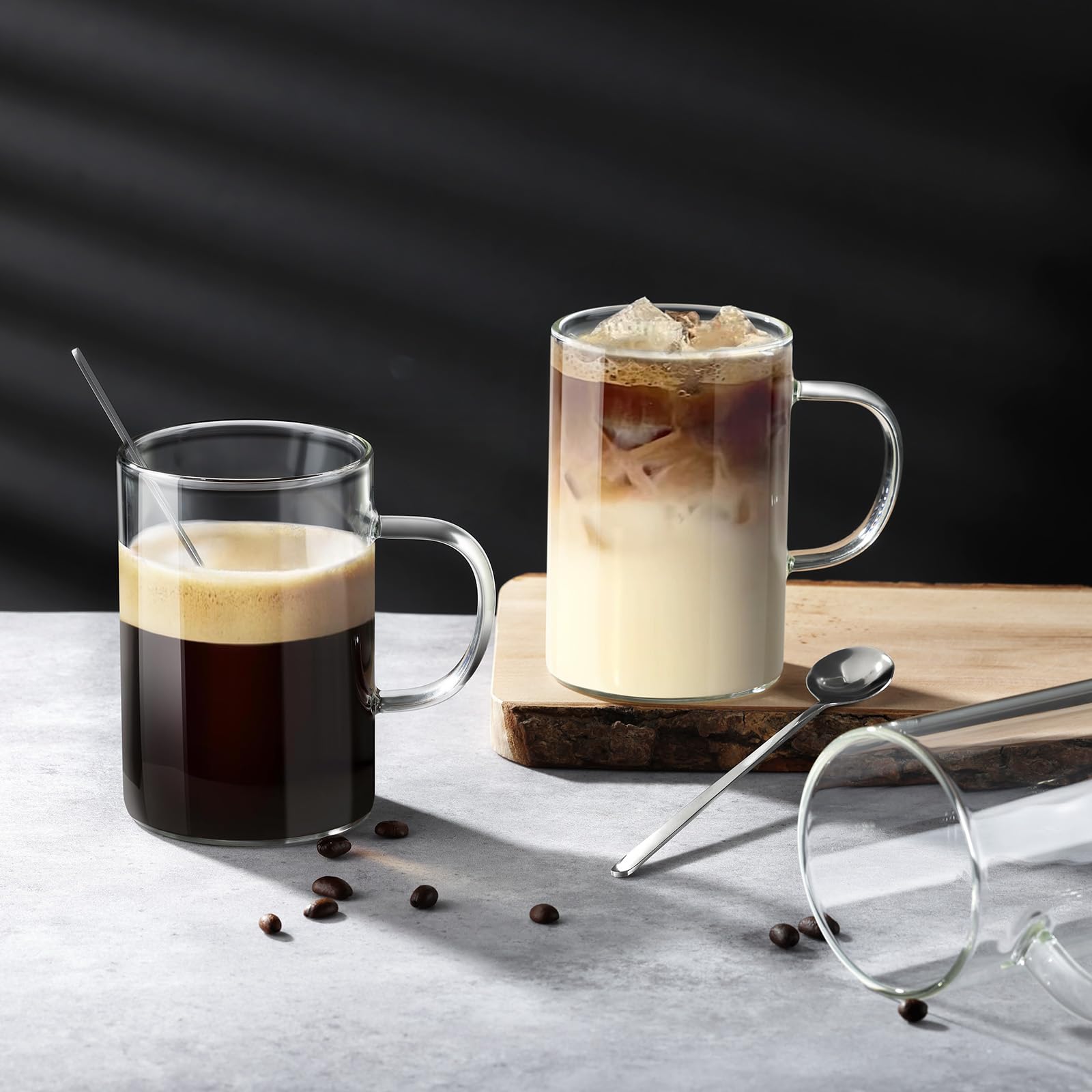ecooe gift-ready glass mug set in protective packaging.