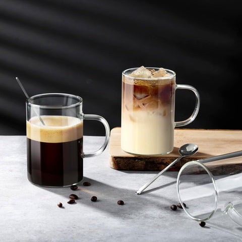ecooe gift-ready glass mug set in protective packaging.