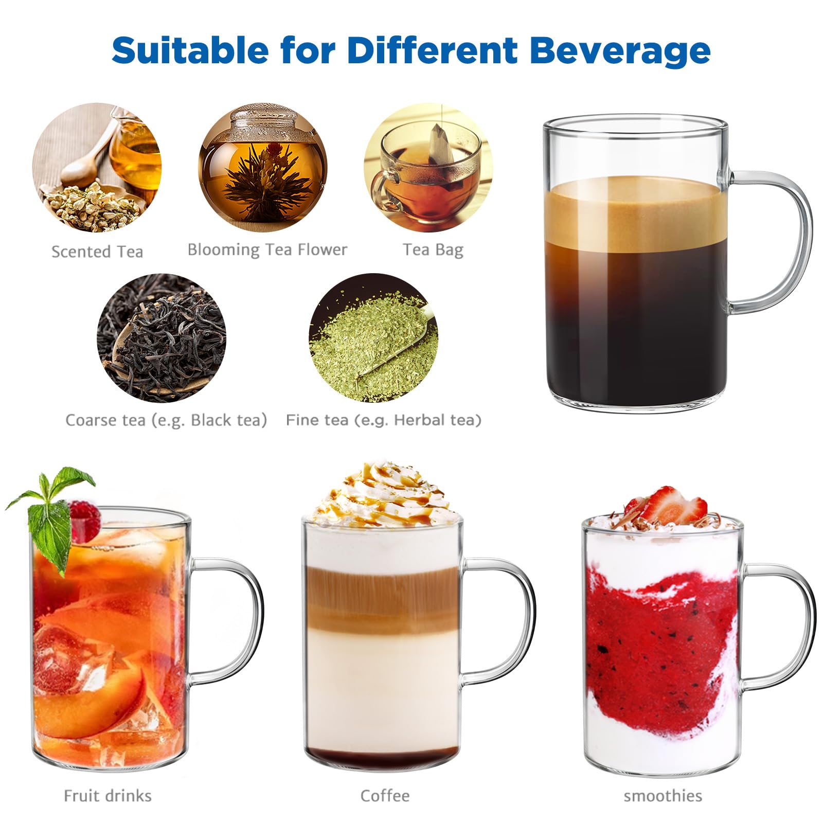 ecooe large-capacity 16oz mug for latte, cappuccino, or juice.