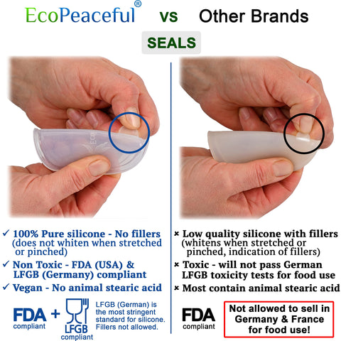 EcoPeaceful lid with dishwasher-safe icon, indicating easy cleaning.