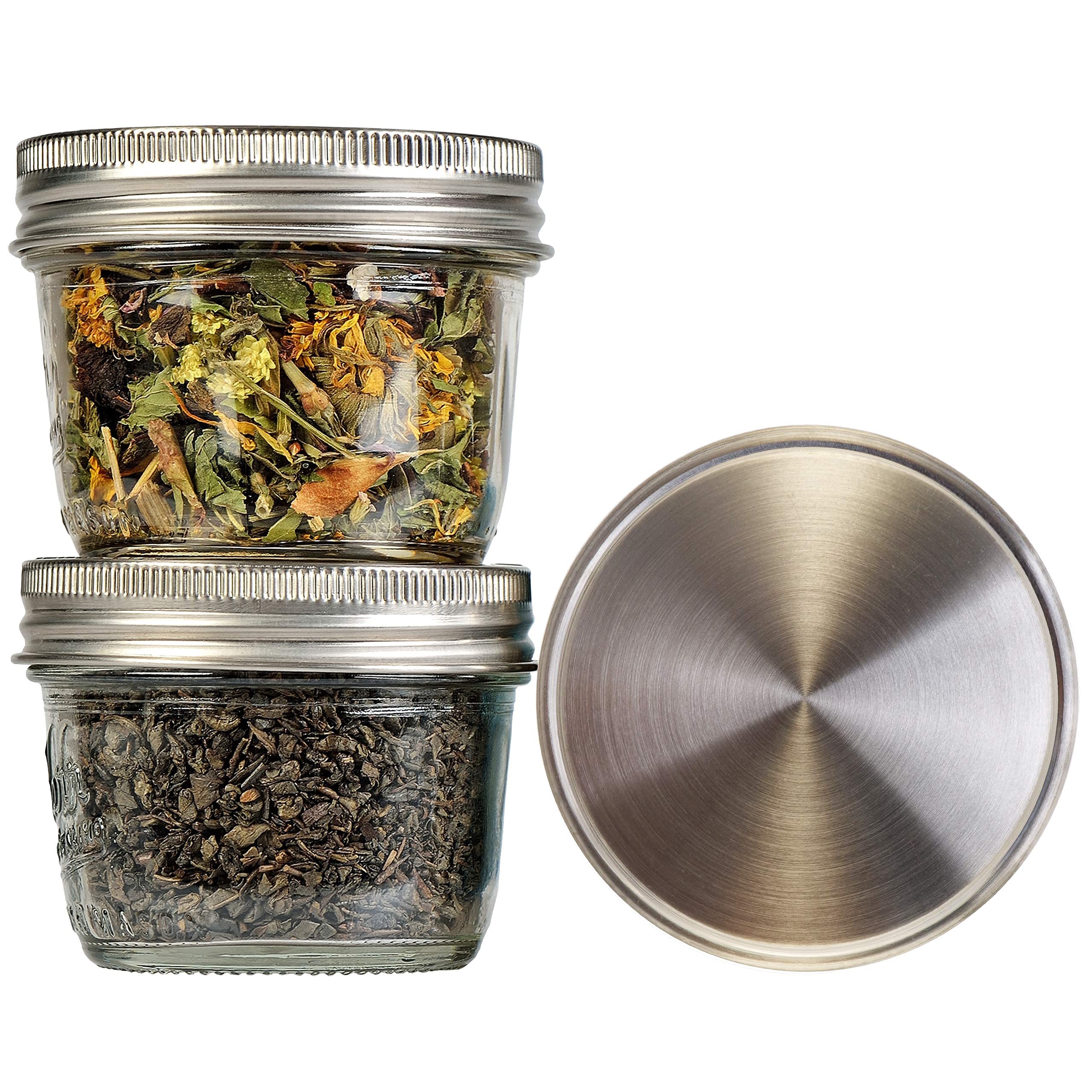 Close-up of EcoPeaceful stainless steel lid showing rust-proof construction.