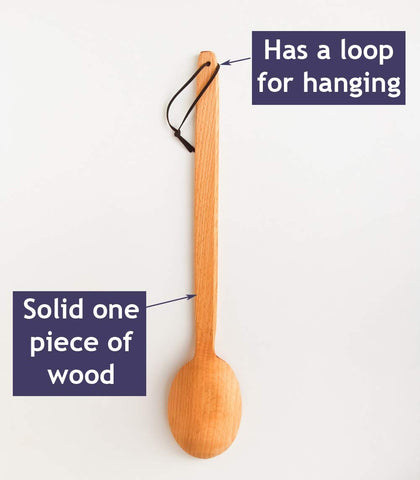 ECOSALL natural beechwood spoon made in Ukraine for lasting durability.
