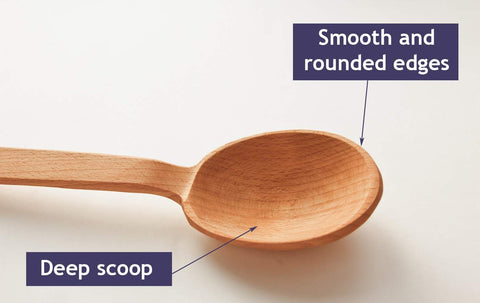 ECOSALL beechwood spoon safe for nonstick cookware and cast iron.