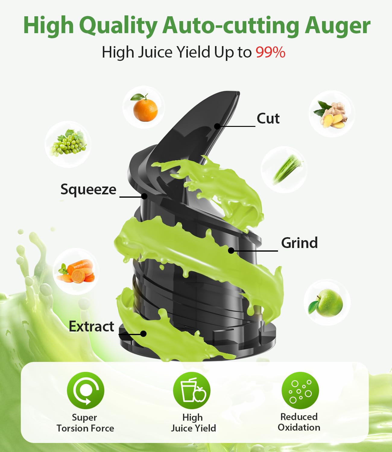 ECOSELF high juice yield per batch reduces waste