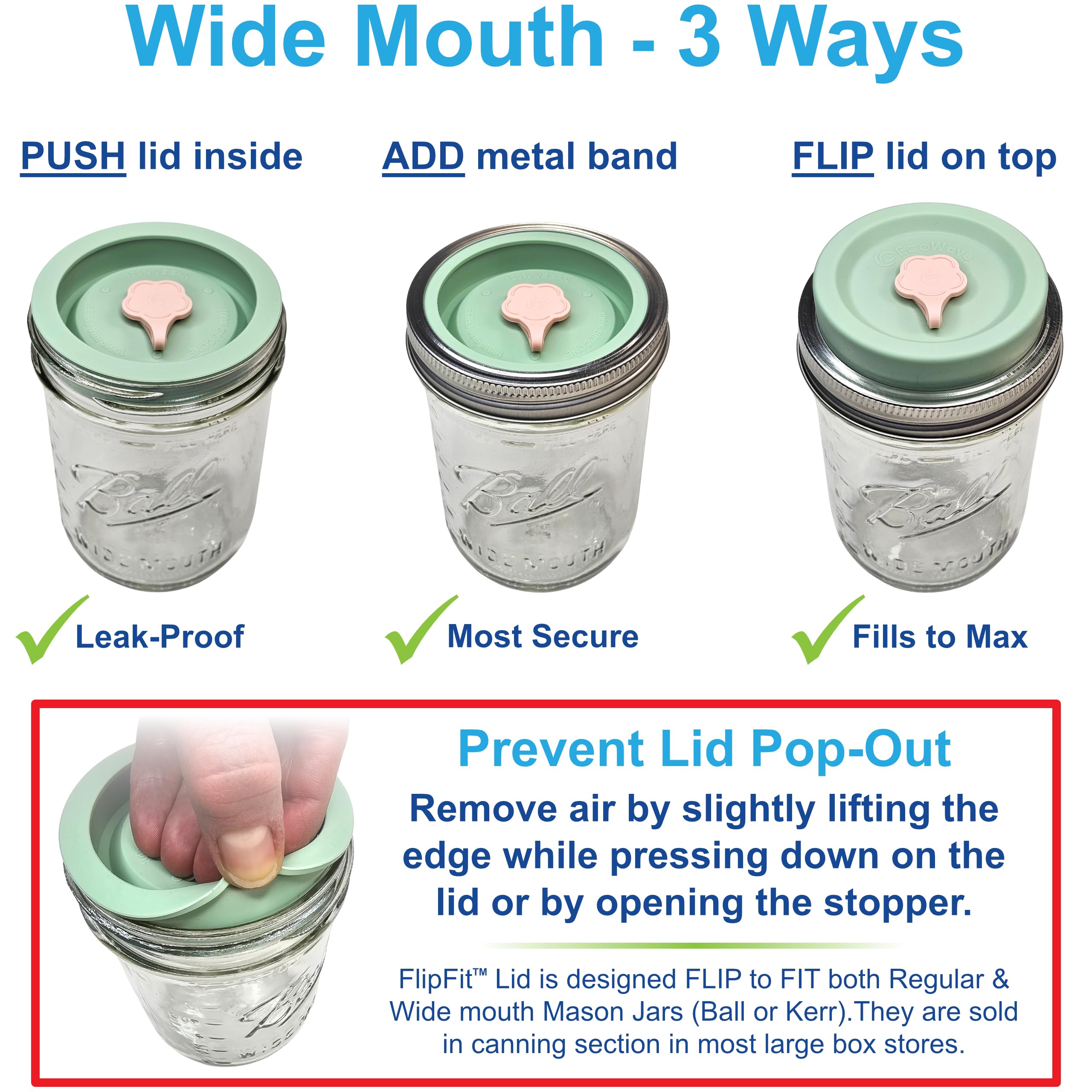 EcoWave LFGB silicone lid, food-safe and durable.