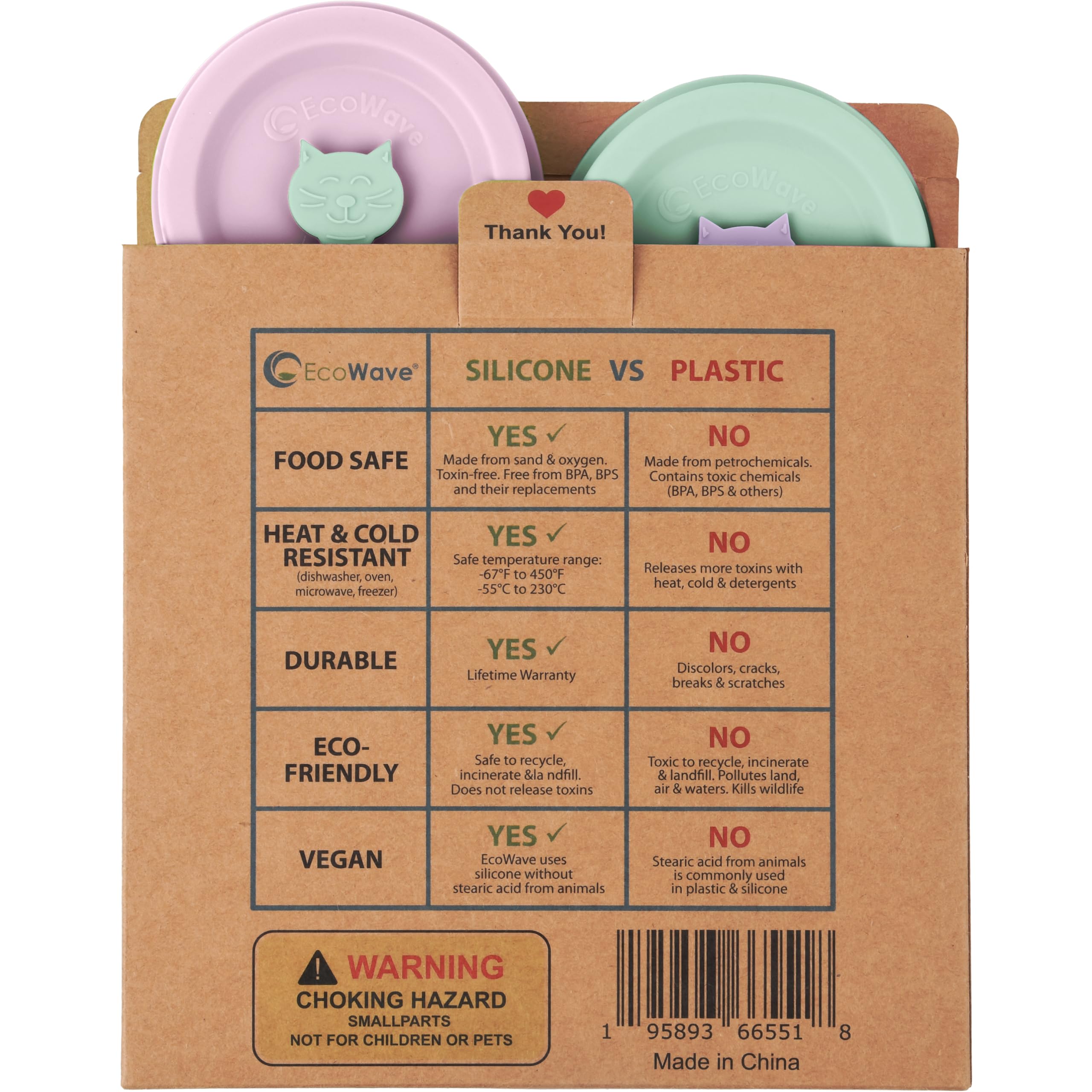 EcoWave vegan, BPA-free, PVC-free silicone supports eco-friendly choices