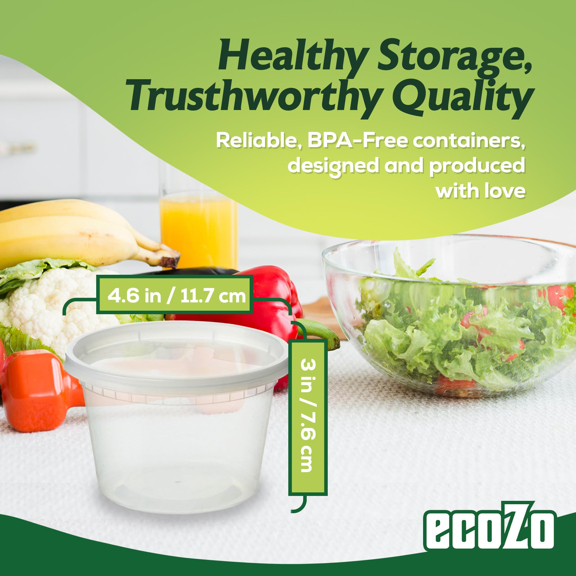 ecoZo snack containers transparent to identify contents quickly.