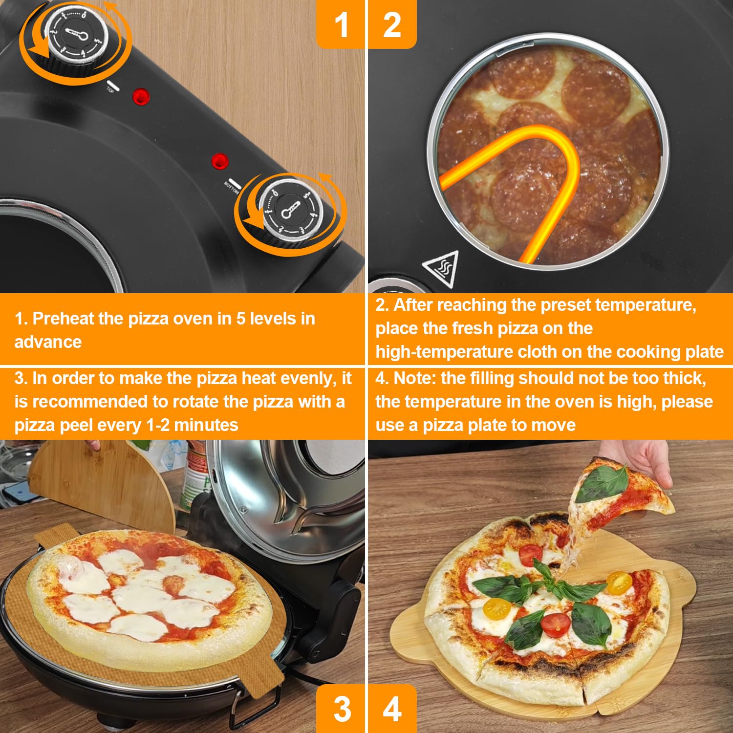 Easy-clean ceramic surface on ECUMFFY oven simplifies post-bake cleanup.